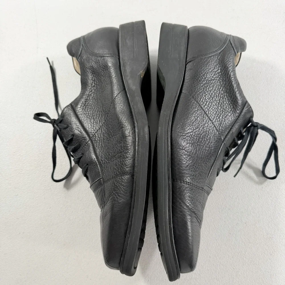 Carlo Morandi Black Pebbled Leather‎ Oxford Dress Shoes Men's Size 12 M